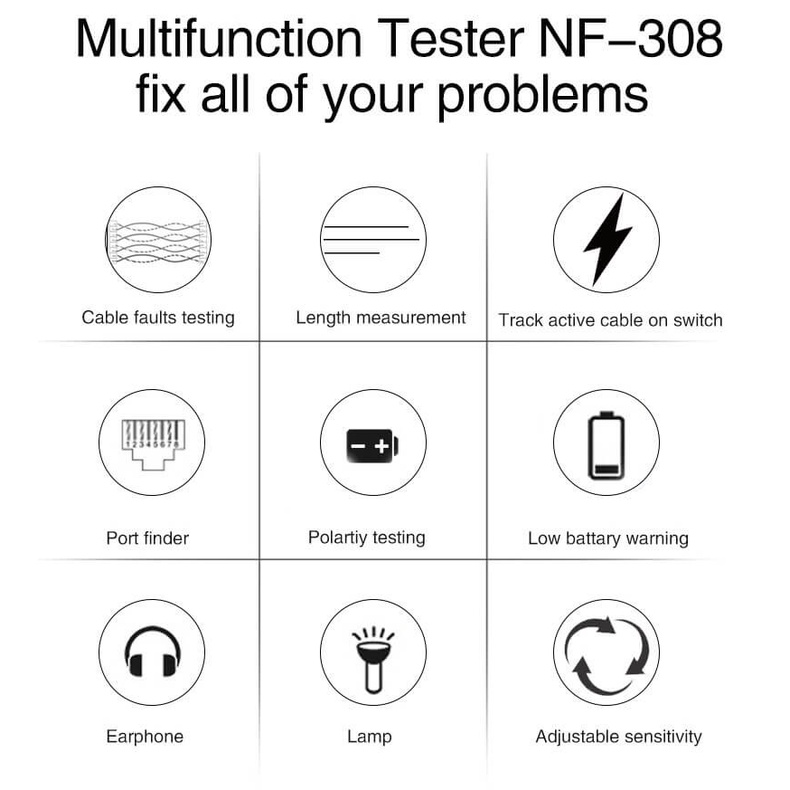 Máy Test Mạng NOYAFA NF-308. Bộ Test Mạng NF308 ⚡️FreeShip ⚡️Bảo Hành 6 Tháng ⚡️Chính Hãng ⚡️Giá Rẻ Nhất
