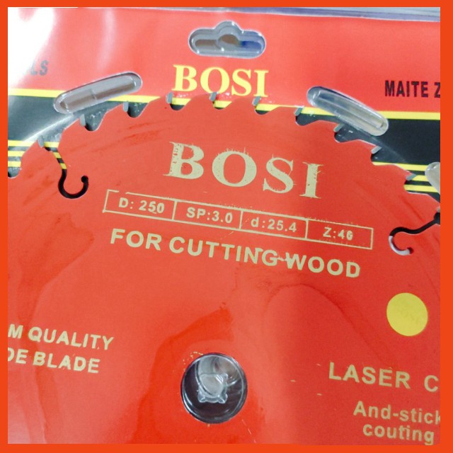 Lưỡi cưa cắt gỗ 255mm (40 răng-60 răng) chính hãng Bosi cao cấp