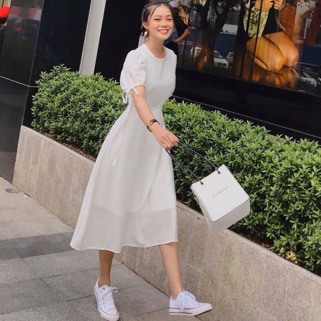 Váy Đầm Maxi trắng form dài v3 Neppy Fashion