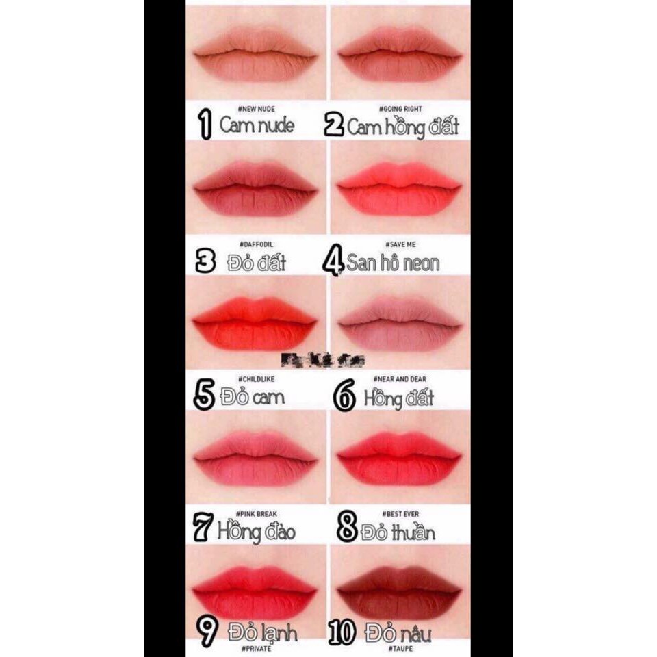 Son Kem Lì 3CE Velvet Lip Tint Pink Break HỒNG ĐÀO