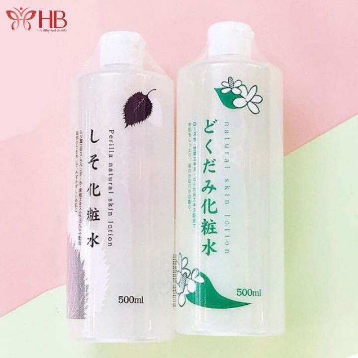 Toner diếp cá Dokudami Nhật Bản, nước hoa hồng diếp cá cho da dầu mụn, lotion rau diếp cá giúp cân bằng da 500ml