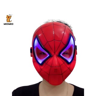 Đồ Chơi Mặt Nạ Người Nhện - Mặt Nạ Spiderman Có Đèn Phát Sáng Xanh, Nhựa Cao Cấp, Siêu Ngầu Dành Cho Bé - MEOMEOSHOP2021