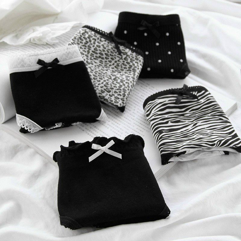 Quần lót nữ cotton họa tiết cạp viền ren siêu gợi cảm