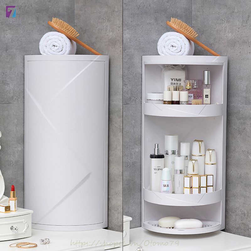 Kệ Để Dầu Gội Đầu, Kệ Để Đồ Trong Nhà Tắm Có Nắp Xoay 180 Độ