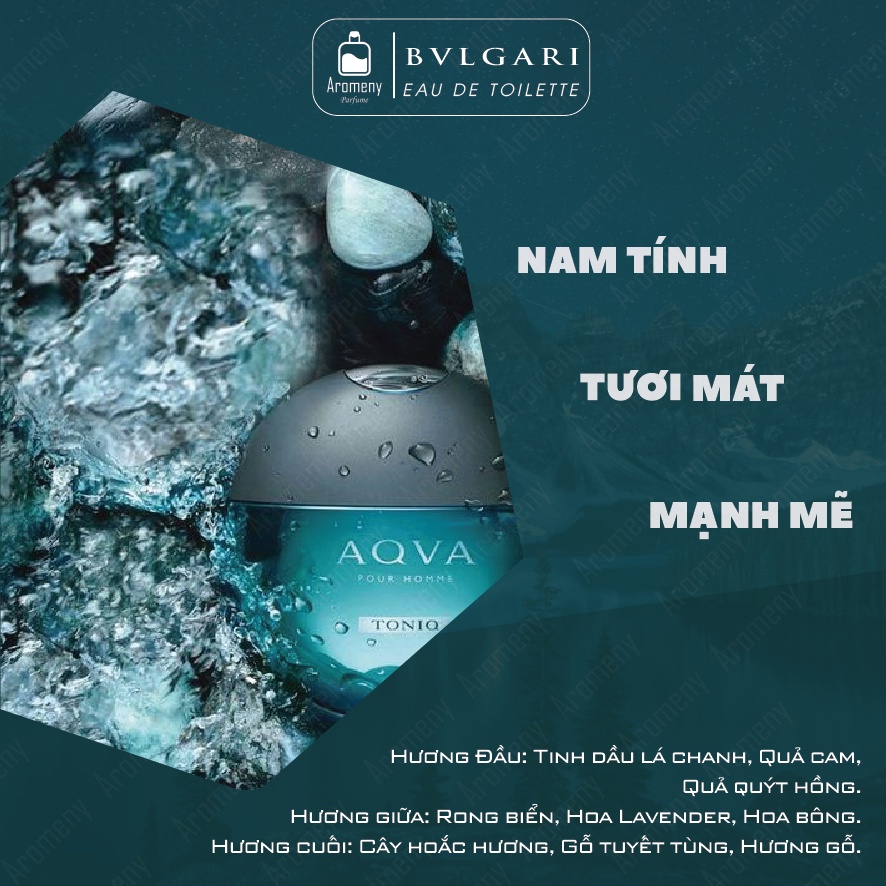 Nước hoa nam BVL Aqva Pour Homme 100ml – Tinh dầu nước hoa cao cấp lịch lãm, nhã nhặn – Aromeny.Parfume