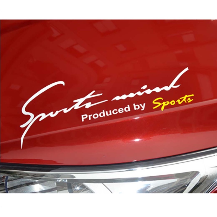 Tem dán decal Sport mind prodeced by Sports xe hơi ô tô đầy đủ màu sắc