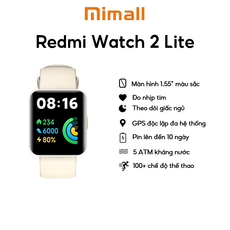 Mi Watch Lite 2 - Đồng hồ thông minh Xiaomi Redmi Watch 2 Lite | Chính hãng - Bảo hành 12 tháng