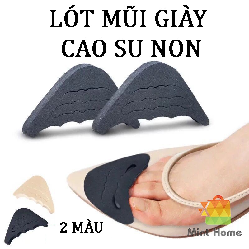 Miếng lót mũi giày, gót giày thể thao nam, cao gót nữ, chống rộng, đau chân, bảo vệ ngón chân, tăng size (Bộ 2 miếng)