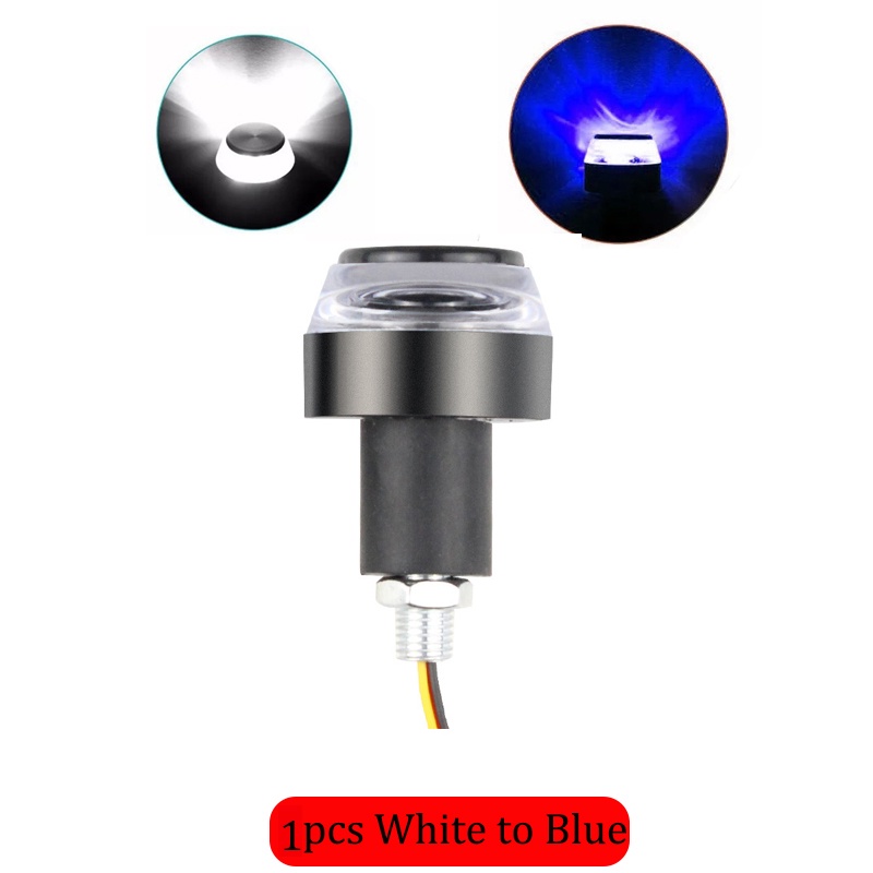 1 Đèn LED Tín Hiệu DC 12V Ánh Sáng Trắng / Vàng Gắn Tay Lái Xe Máy / Tàu Thuyền