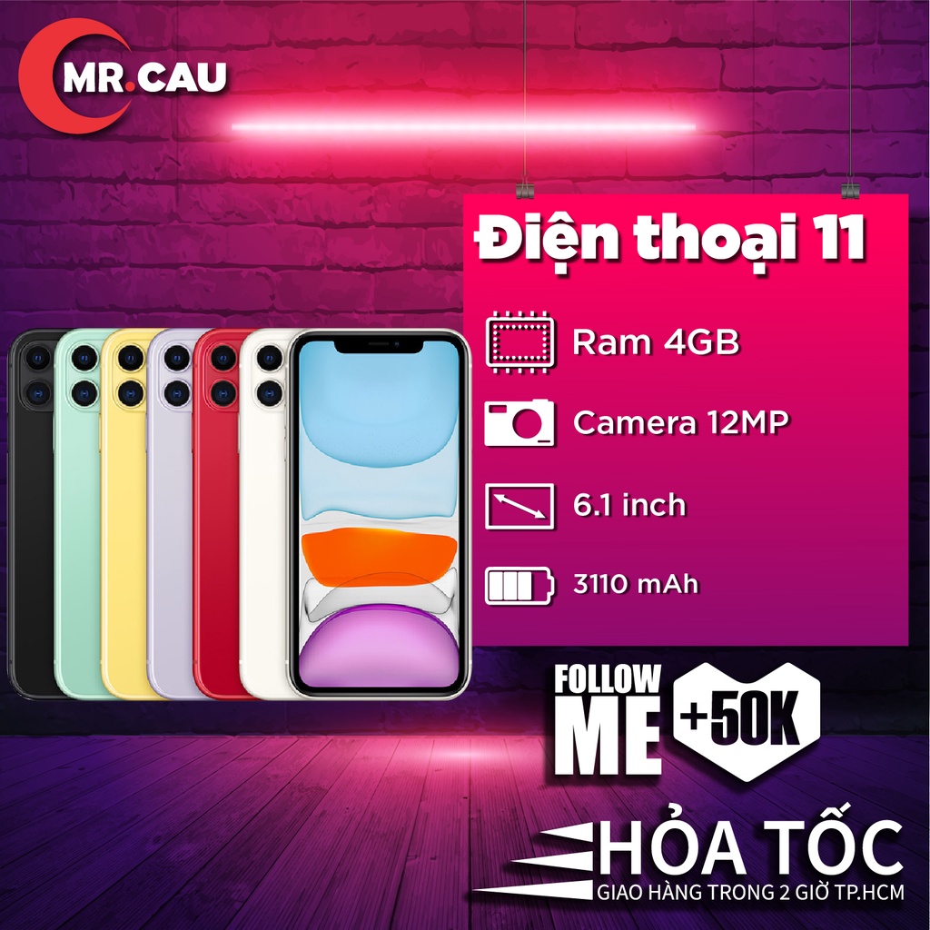 Điện Thoại 11G – (64GB/128GB) Quốc Tế Chính Hãng Zin Áp Chống Nước Đẹp Keng 99%  FREESHIP - MRCAU