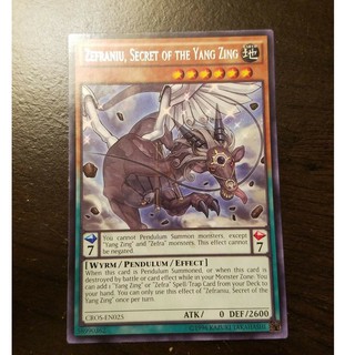 THẺ BÀI YUGIOH Zefraniu, Secret Of The Yang Ying *Rare*