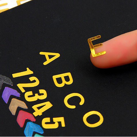 Sticker nhũ kim hình số và chữ (SN02)