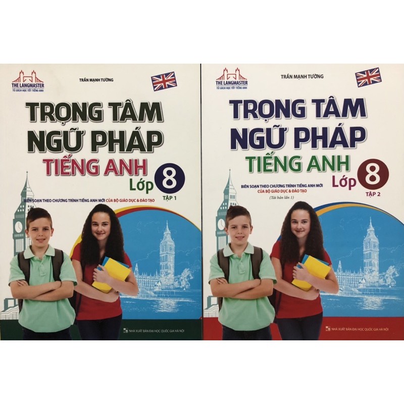 Sách - Trọng tâm ngữ pháp tiếng anh lớp 8 (Combo 2 tập)