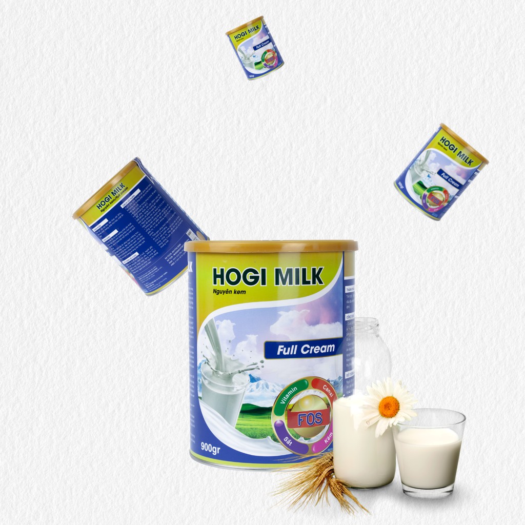 Sữa bột nguyên kem béo Hogi 900g hỗ trợ tăng cân, cung cấp dinh dưỡng cho người gầy SB02