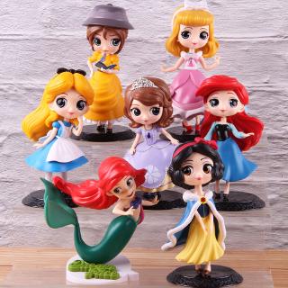 QPosket Q Posket Princess Alice Ariel Mermaid Cinderella Snow White Sofia Jane Alice Figure Action Figure Model Toy