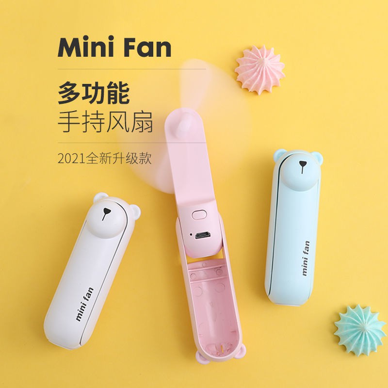 Quạt nhỏ gọn hình vịt con gắn móc khóa đáng yêu