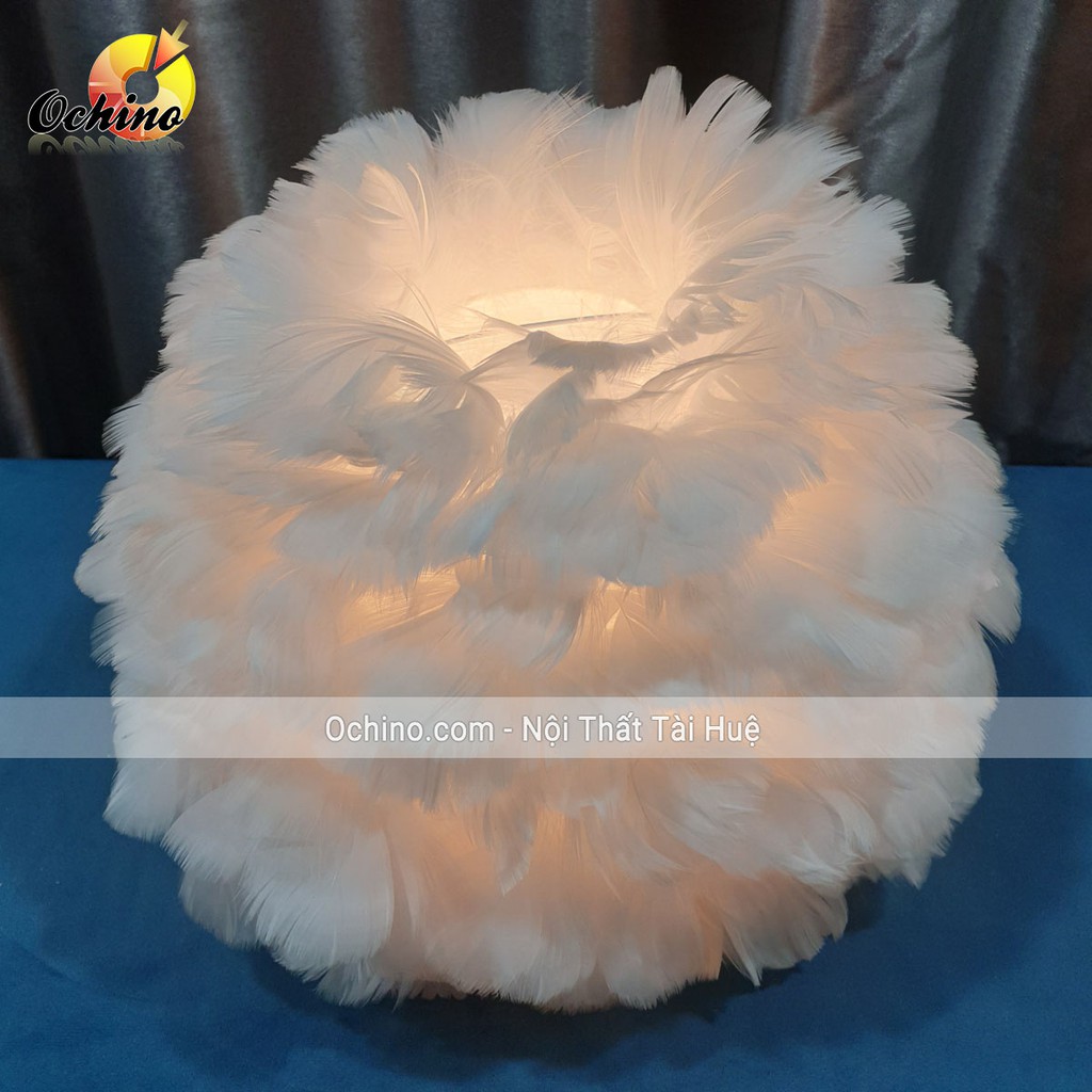 Đèn lông vũ  trang trí Hình Mây chân thấp mạ vàng sang chảnh ( Có Sẵn)