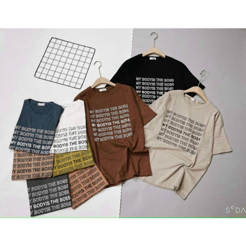 Áo phông nam nữ chữ nhỏ chất tuyết nhung