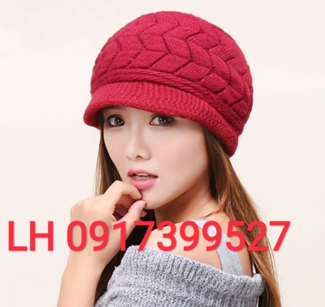 Nón Len nữ mũ Len nữ bere singhi cao cấp thời trang Hàn Quốc