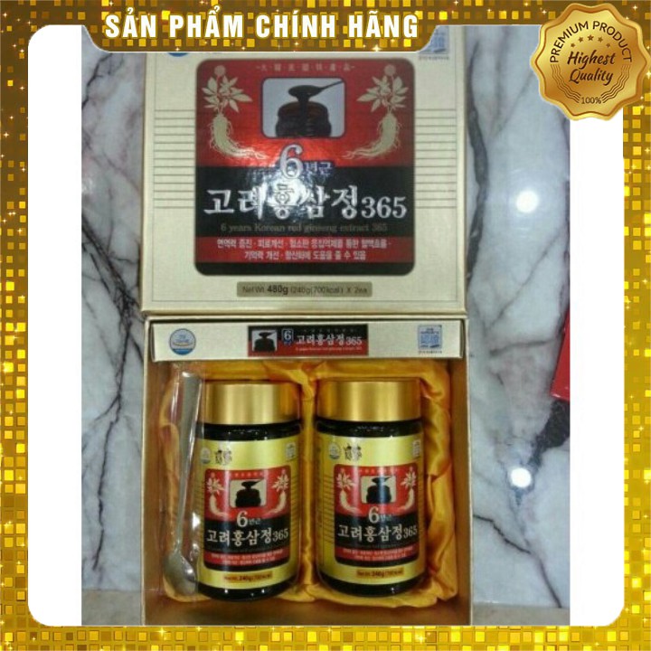 [Hàng chính hãng]  CAO HỒNG SÂM 365 HÀN QUỐC 2LỌ× 240G