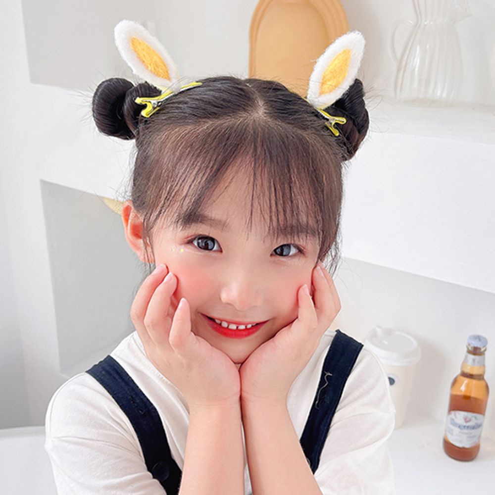 Kẹp tóc hình tai thỏ bằng vải bông dễ thương dành cho bé gái
