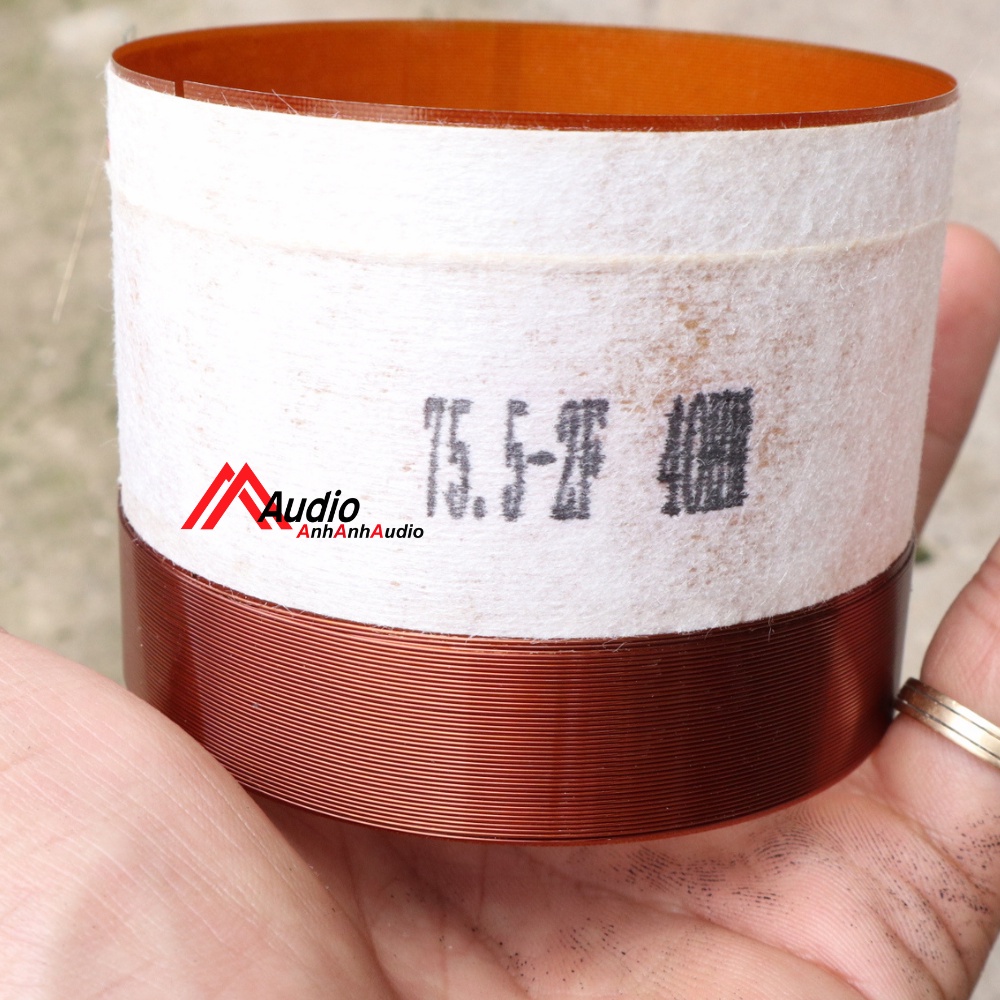 Coil bass 75.5 - 75.0 4 ôm dây đồng tròn giấy trắng SPU