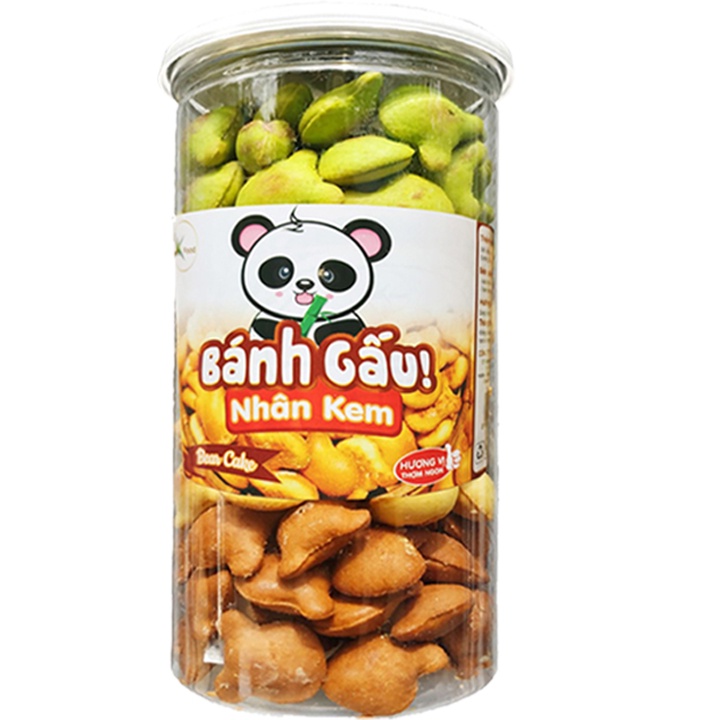 COMBO 2 HŨ BÁNH GẤU NHÂN KEM LOẠI 1 THƠM NGON HIỆU SKFOOD - MỖI HŨ 350G