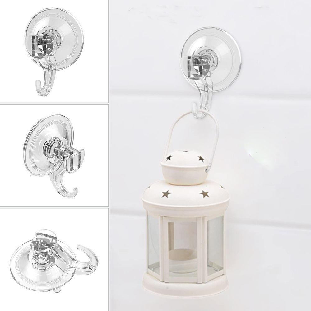 PISTA Giá Treo Đồ Dùng Nhà Tắm / Nhà Bếp Trong Suốt Có Giác Hút Tiện Dụng