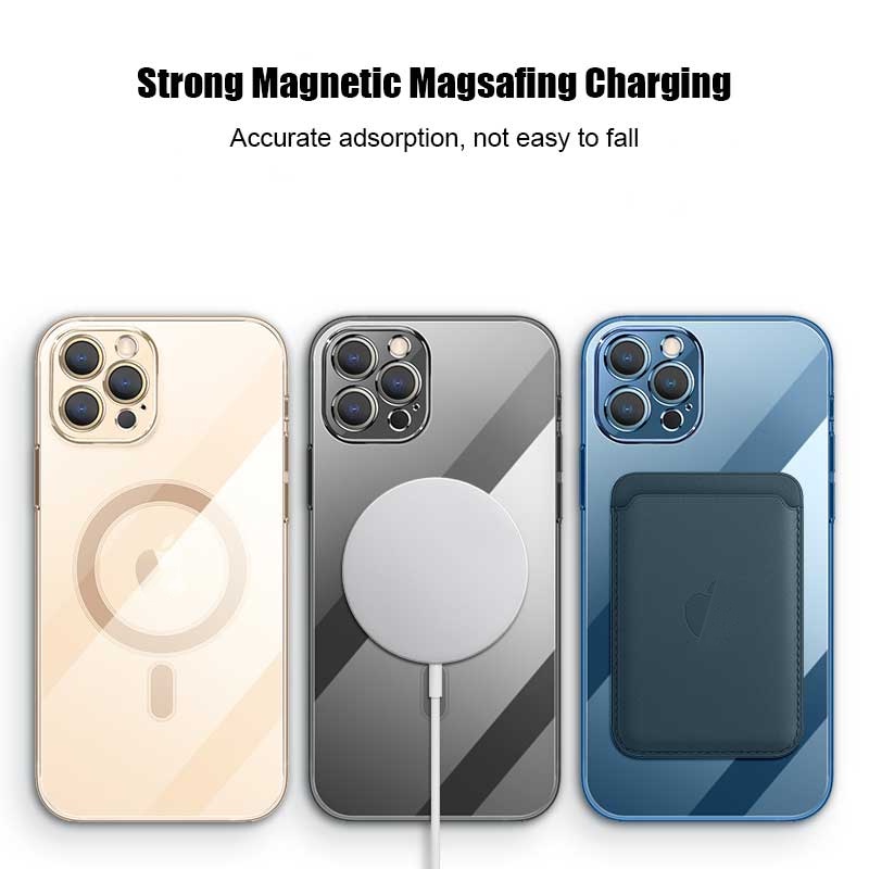 Ốp Điện Thoại Mạ Nam Châm Sang Trọng Cho iPhone 13 12 11 Pro Max 12 13 Mini 13 12 Pro Max
