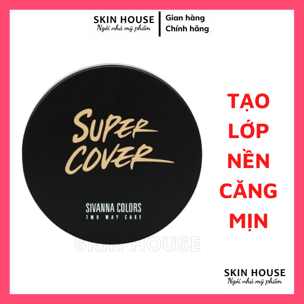 HÀNG CHÍNH HÃNG - Phấn Phủ Sivanna Super Cover Dạng Nén Kiềm Dầu Tốt, Độ Che Phủ Cao - Phấn nén Sivanna