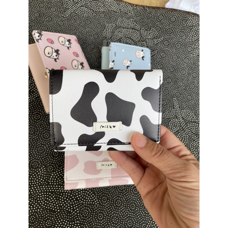[Mã FAMAYWA2 giảm 10K đơn 50K] Ví bóp nữ mini cầm tay hình bò sữa, chất liệu da cao cấp - V021 | BigBuy360 - bigbuy360.vn