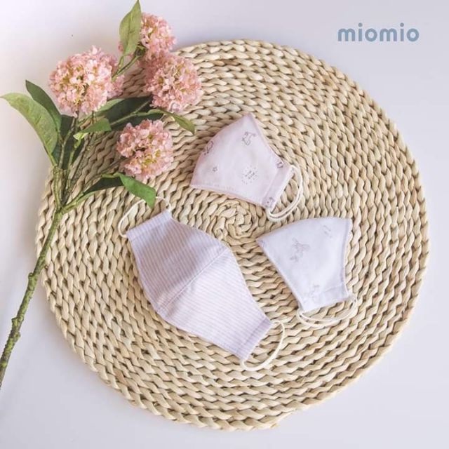 [Giá Tiết Kiệm] Miomio | Set 3 Khẩu Trang Cotton Chống Bụi Mềm Mại (bé 6 tháng - 3 tuổi)