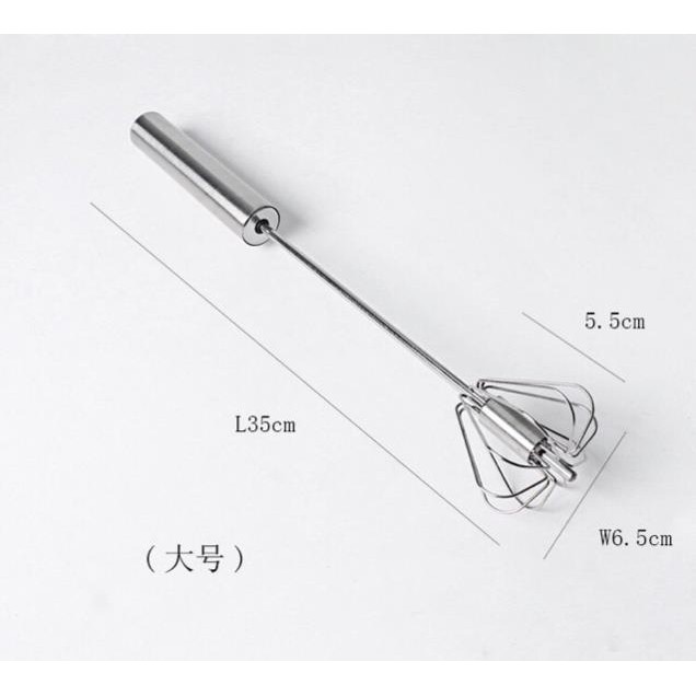 Cây đánh trứng inox trục tự xoay (M0103)