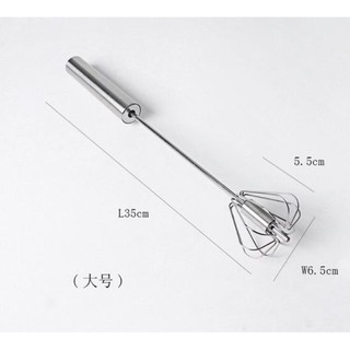Cây đánh trứng inox trục tự xoay