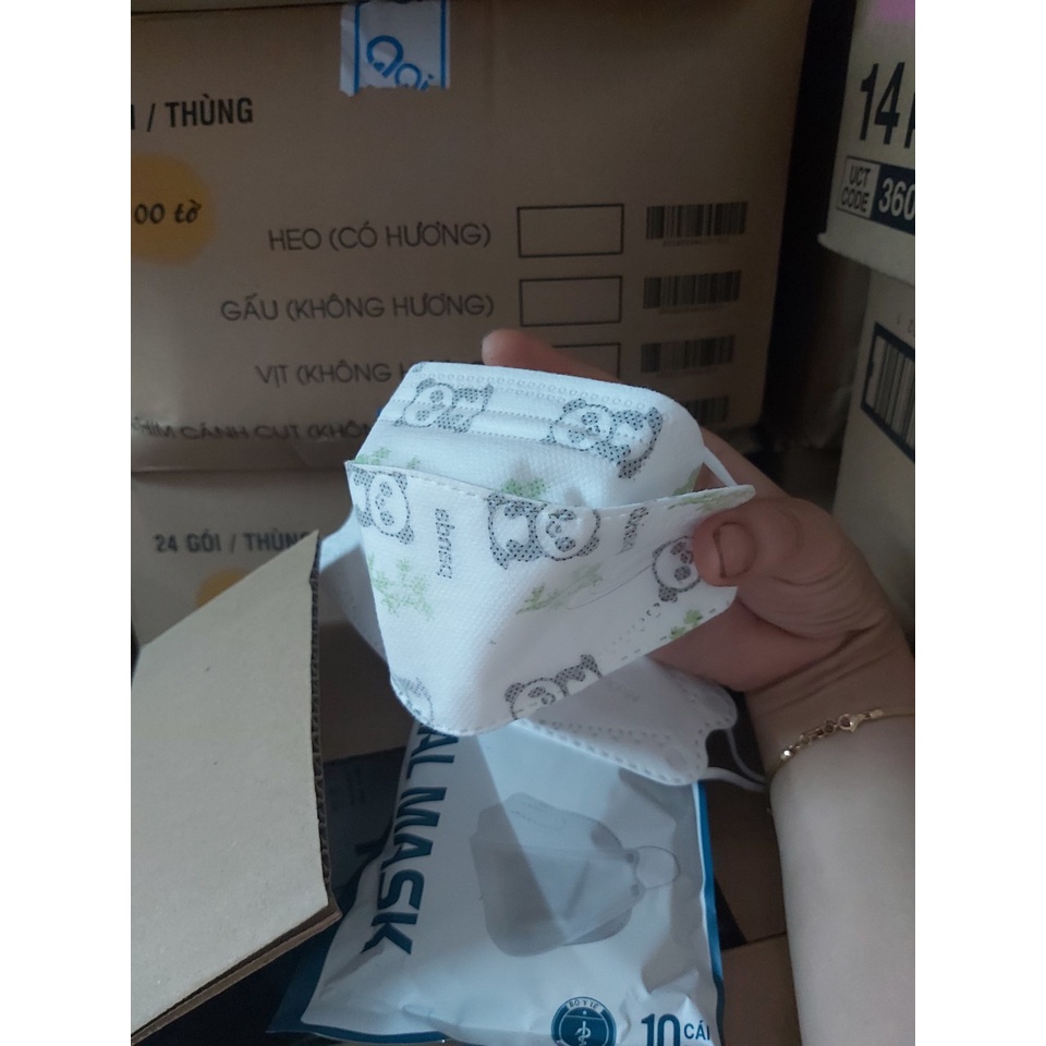 KHẨU TRANG 4D KF94 TRẺ EM 4 LỚP - CÔNG NGHỆ HÀN QUỐC (1-8 TUỔI)