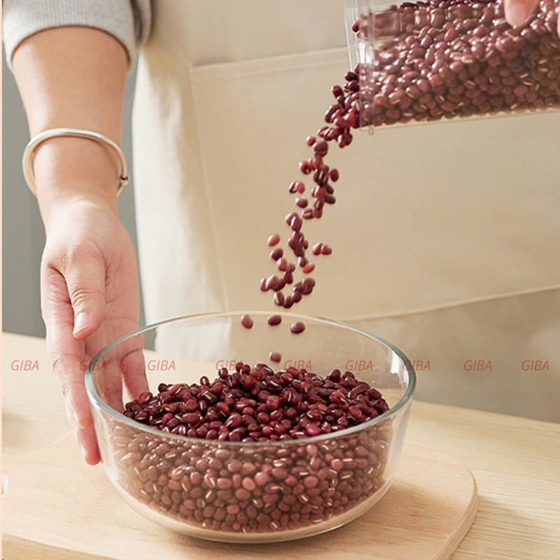 Hộp Nhựa Đựng Thực Phẩm Khô, Hộp Nhựa Đựng Ngũ Cốc Trong Suốt Nắp Kín Chống Ẩm