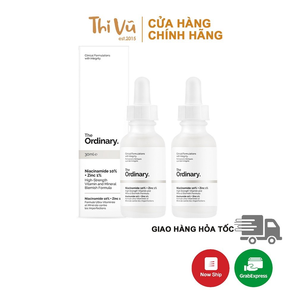 The Ordinary Niacinamide 10% + Zinc 1%, serum tinh chất giảm mụn se khít lỗ chân lông - Thi Vũ