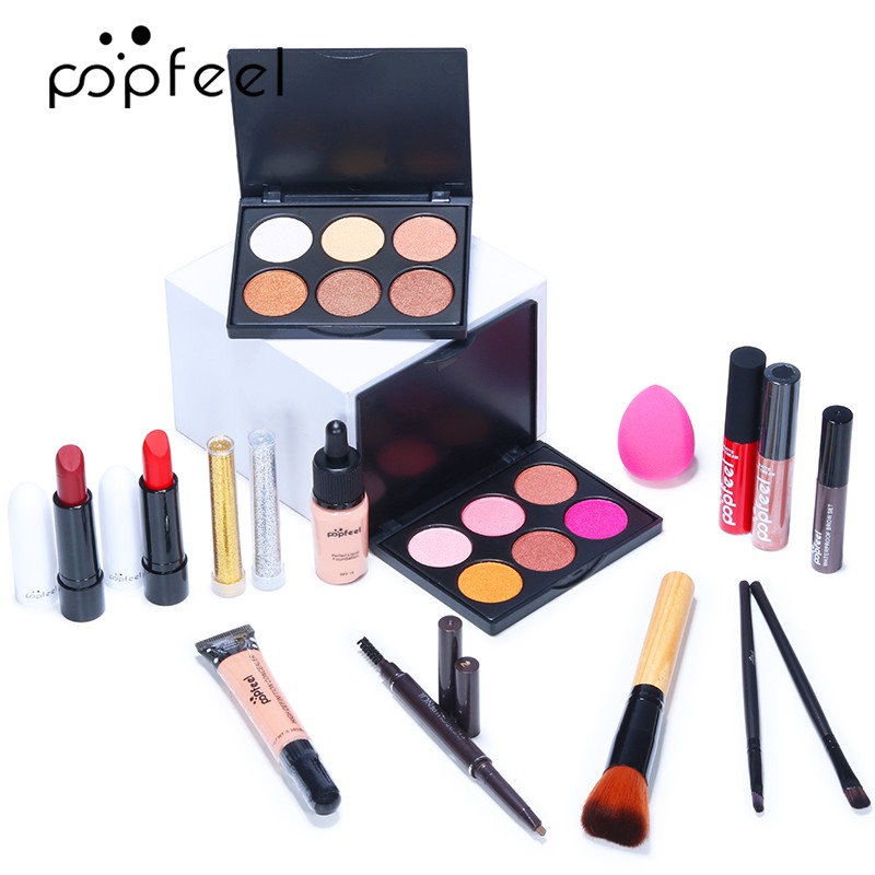 (Hàng Mới Về) Bộ 15 Mỹ Phẩm Trang Điểm Tự Nhiên Popfeel | BigBuy360 - bigbuy360.vn
