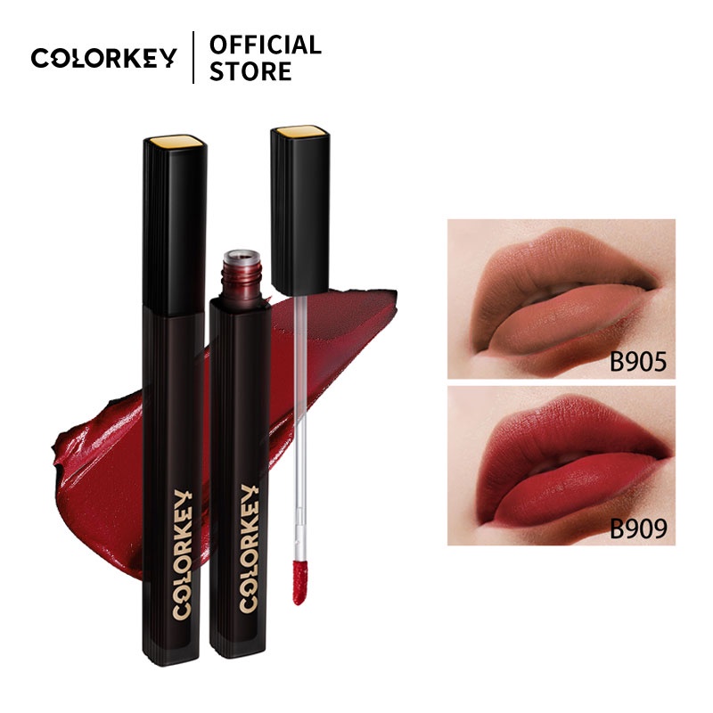 【COLORKEY】Son kem trang điểm COLORKEY nhung mịn satin lì cấp nước dưỡng ẩm 2g