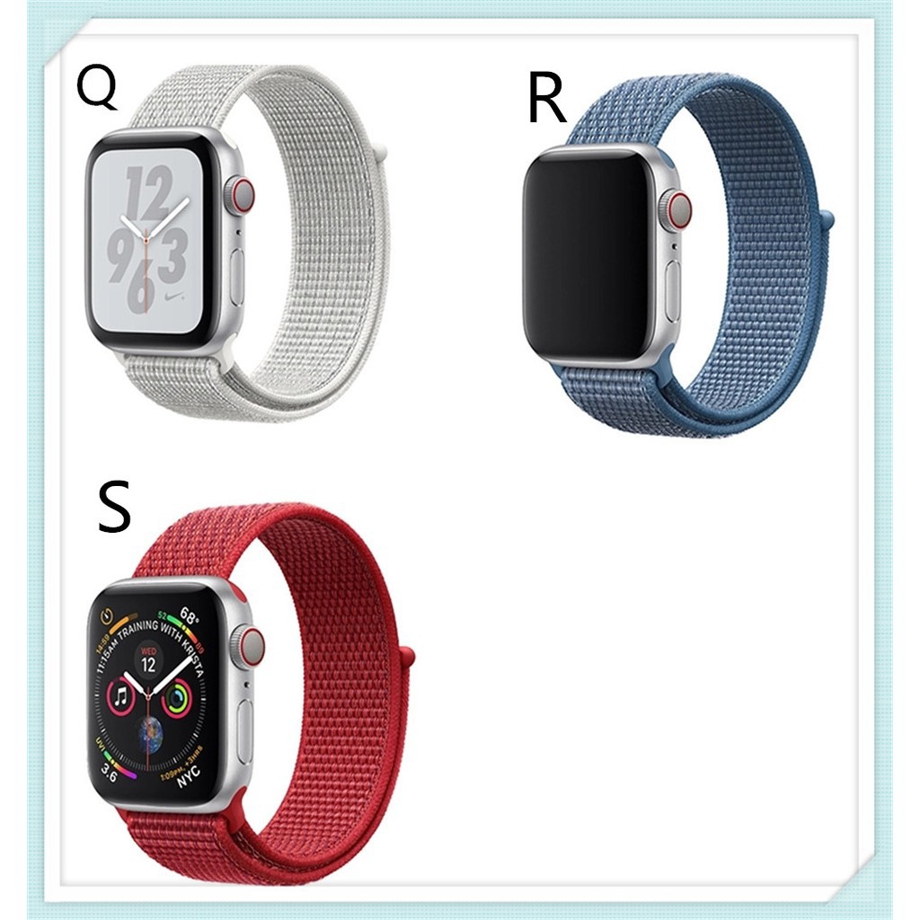 Sale 70% Dây đeo nylon thể thao thay thế cho Apple Watch , 42mm / 44mm,Red Dot BLACK（L） Giá gốc 93,000 đ - 52B91-2