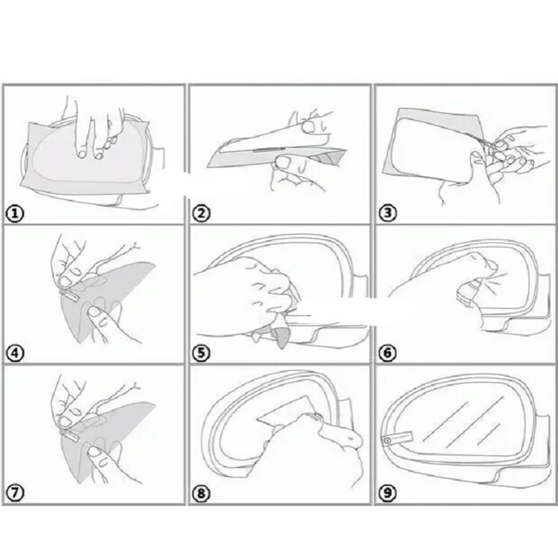 2 Miếng Dán Bảo Vệ Kính Chiếu Hậu Chống Sương Mù Cho Xe Hơi Thời Trang