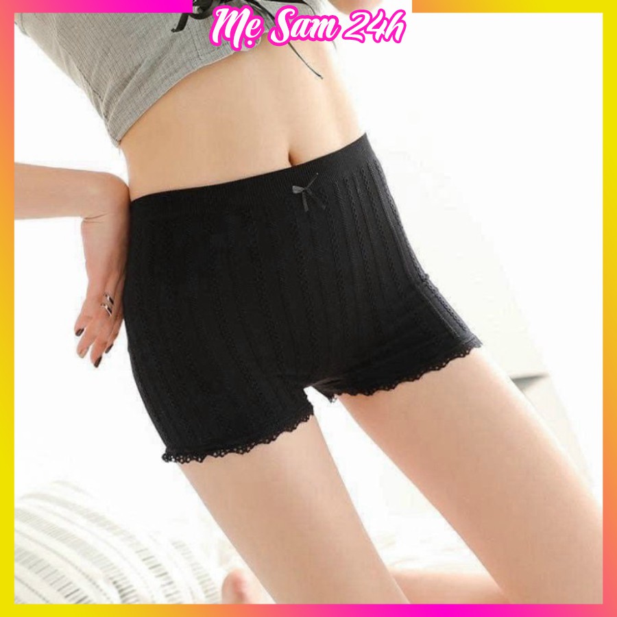 Quần lót nữ mặc trong váy chất gân tăm mềm mịn mát có nơ nhẹ sang chảnh lịch sự