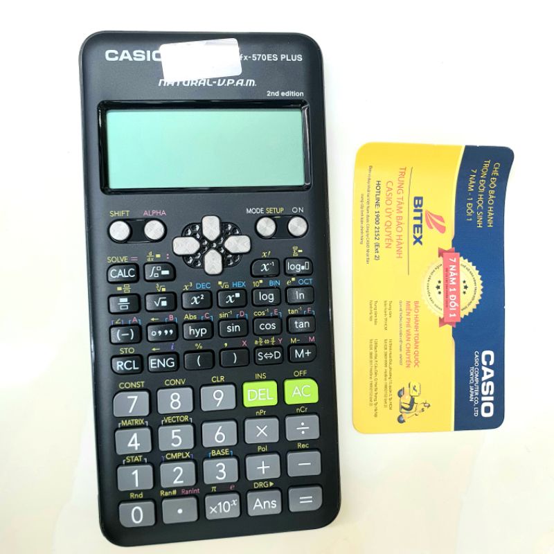 Máy tính Casio FX-570 ES Plus New 2nd Edition – 7 Năm Bảo Hành Chính Hãng