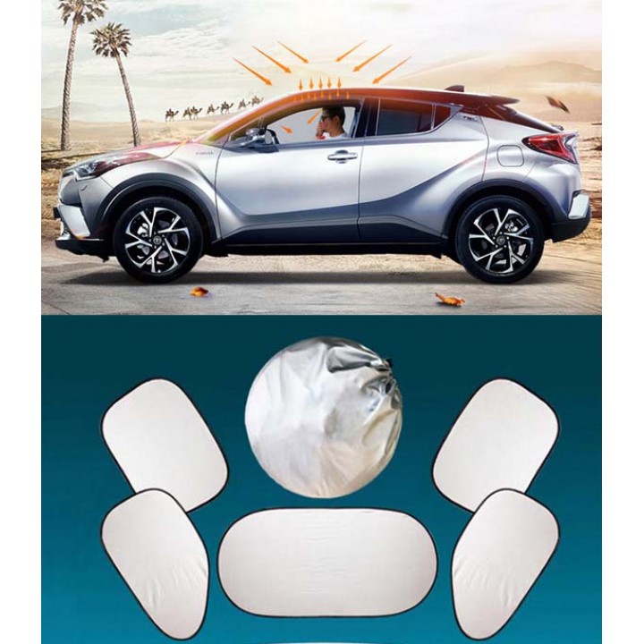 Bộ 6 tấm Che nắng Xe hơi - Oto Xếp gọn