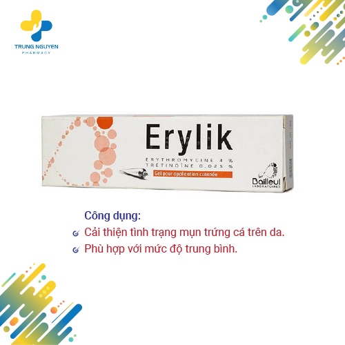 Gel bôi ngoài da Erylik (Tuýp 30g)