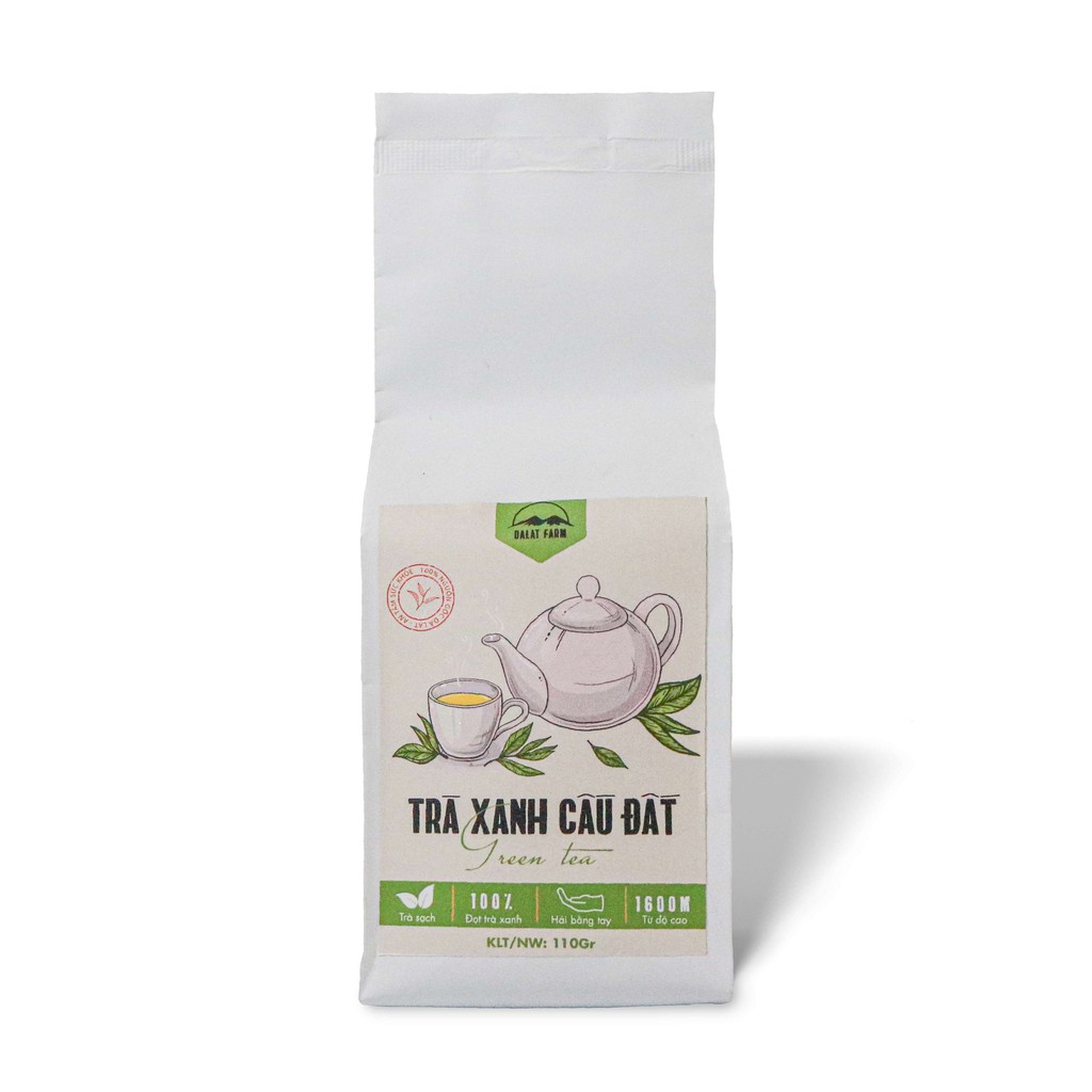 Trà Xanh Cầu Đất Dalat Farm - Túi thiếc 110Gr