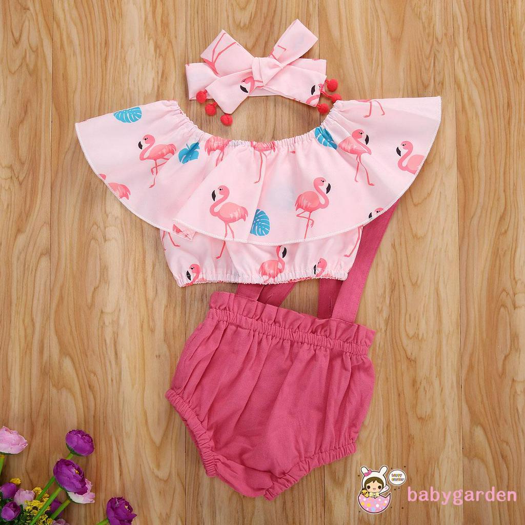 Set Áo Thun Ngắn Tay Và Quần Short Yếm Hợp Thời Trang Cho Bé Gái