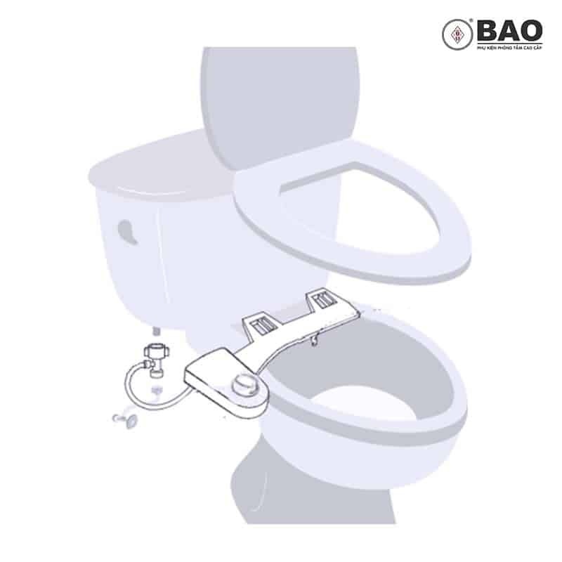 Xịt vệ sinh thông minh BAO Bidet HB7000, xịt rửa cơ gắn bàn cầu