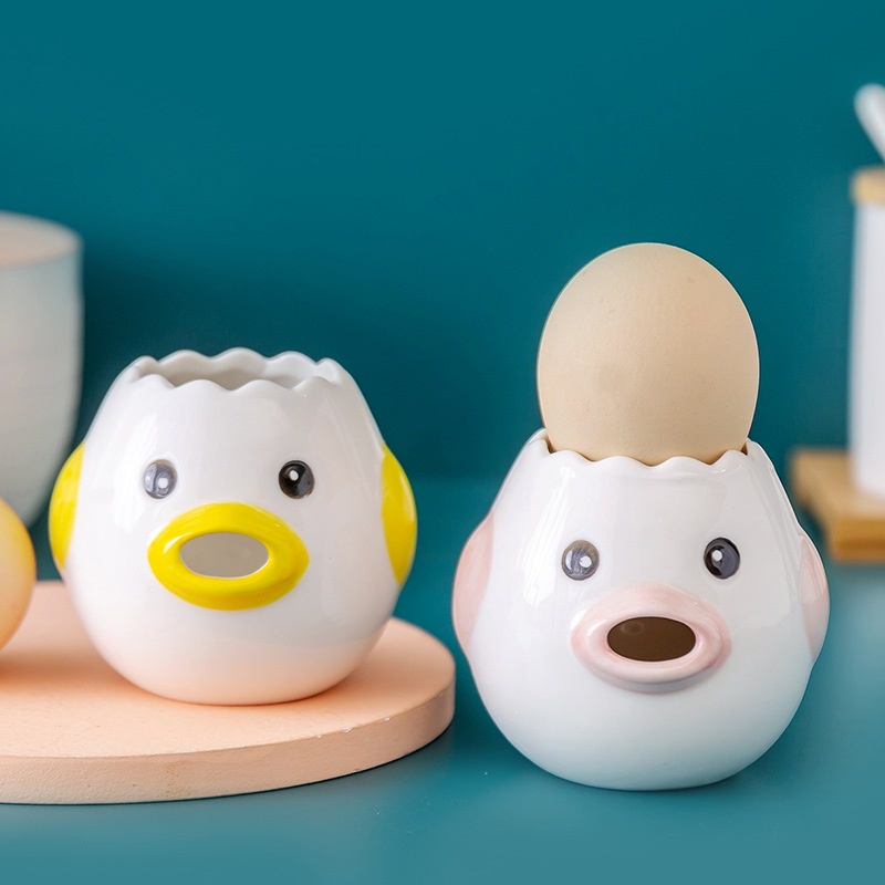 Dụng Cụ Tách Lòng Đỏ Trứng Gà Màu Trắng Dễ Thương