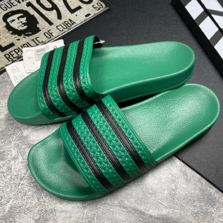 Dép nam - dép quai ngang ITALY Đế Xanh 3 sọc đen| dép bánh mì Adilette Nam Nữ Thời Trang - Shop MR BEAN VNXK93 .
